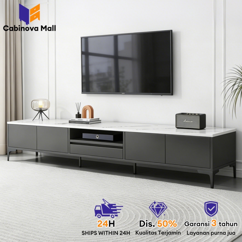 NEW Meja TV Lemari TV Kayu Rak TV Modern Lemari TV Meja TV Kaki Besi Meja TV Minimalis Modern