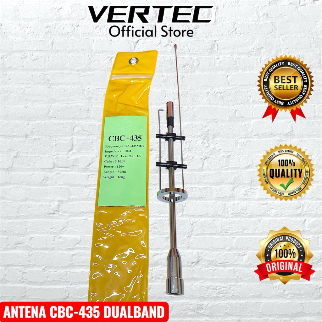 Antena CBC-435 Dualband VHF UHF di Mobil Compatible HT Rig ICOM Yaesu Kenwood Alinco Motorola Rig Mi