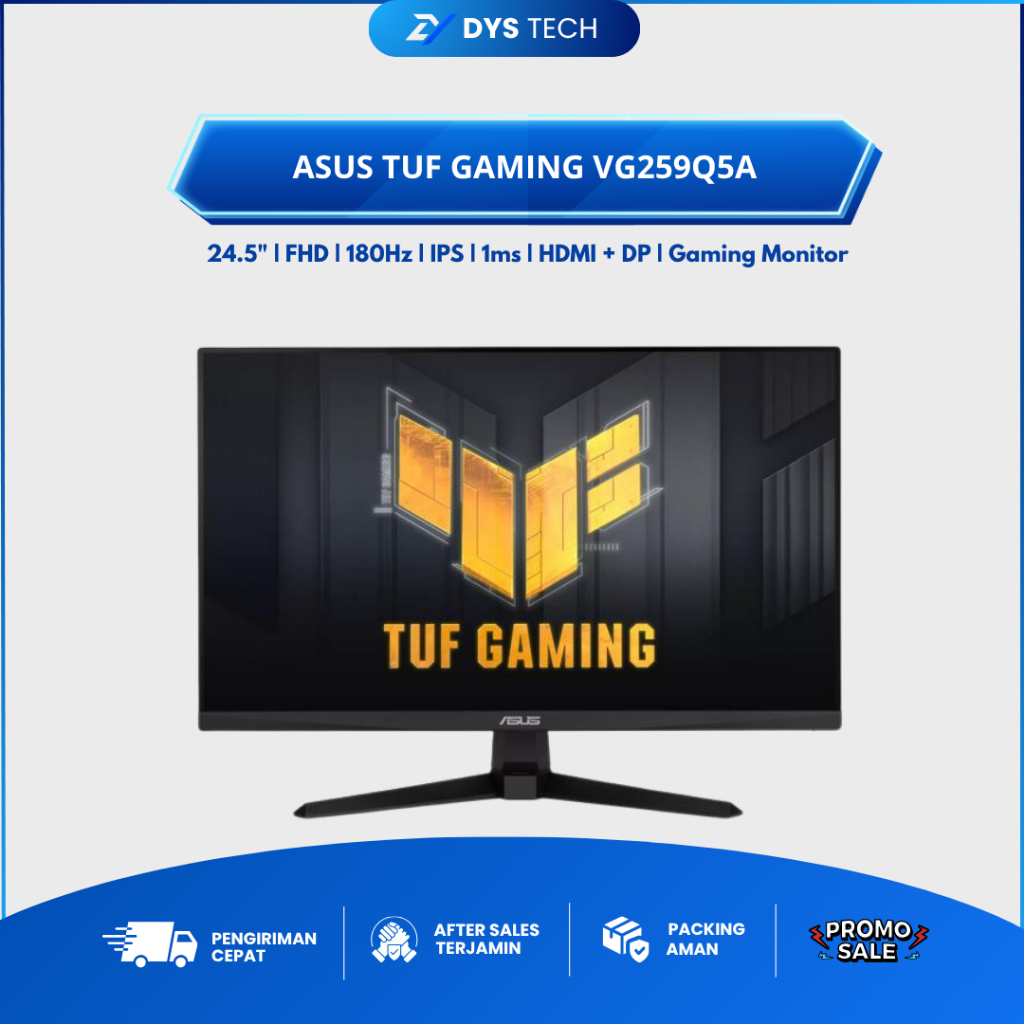 ASUS TUF GAMING VG259Q5A FHD IPS 200Hz 0.3ms Freesync Compatible Speaker ELMB Stereo