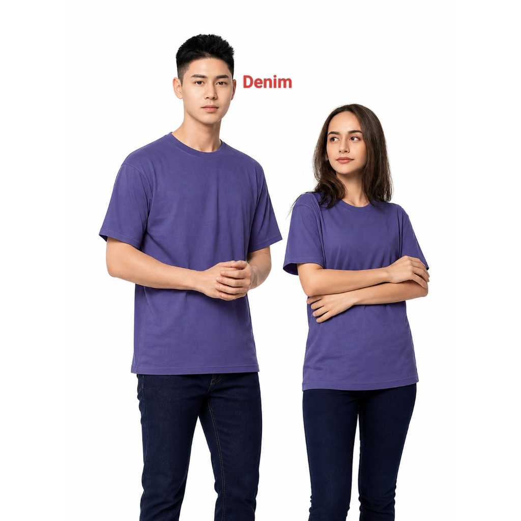 KAOS OBLONG POLOS DENIM / KAOS OBLONG PENDEK DENIM / KAOS POLOS DENIM / KAOS KATUN 24S