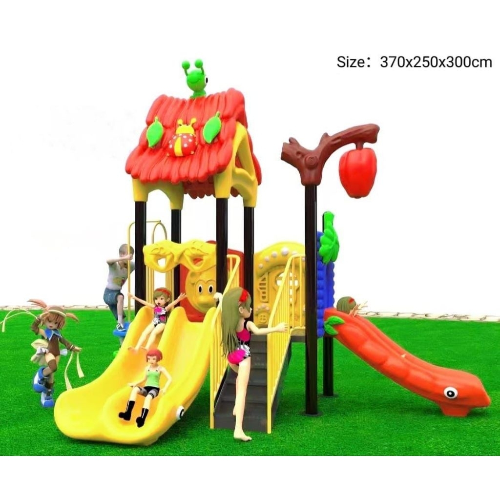 Playground outdoor/indoor perosotan karakter Winny the Pooh, Happy City Indonesia