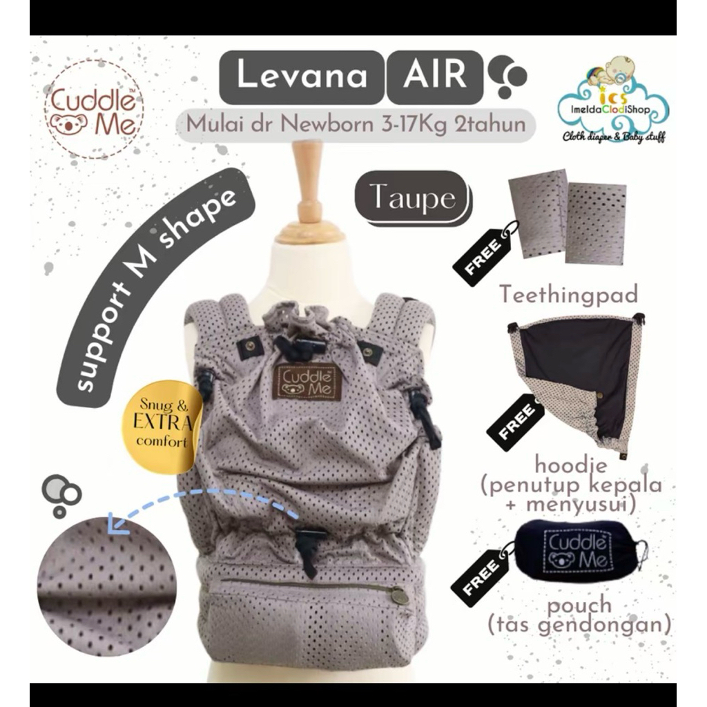 Gendongan Bayi SSC Cuddle Me Levana Air Carrier - Preloved