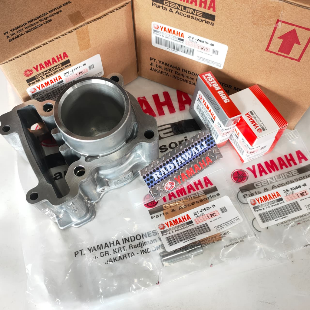 BLOK SEHER PISTON KIT SET MX KING 150, NEW VIXION NVA 2015-2016, XABRE ASLI ORIGINAL YAMAHA 2PV-WB01