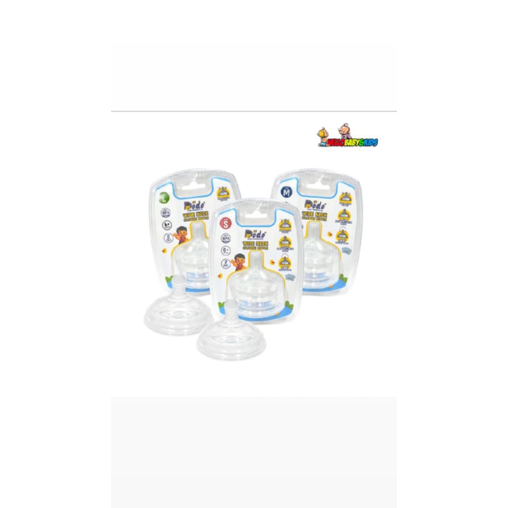 Dodo Nipple Botol Susu Dot Bayi Silicone Wide Neck BPA Free 4oz 8oz