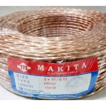 KABEL STEREO MAKITA GOLD KABEL HEAD HEAT MICROPHONE KECIL ISI 3 KABEL STEREO TEMBAGA ASLI MAKITA