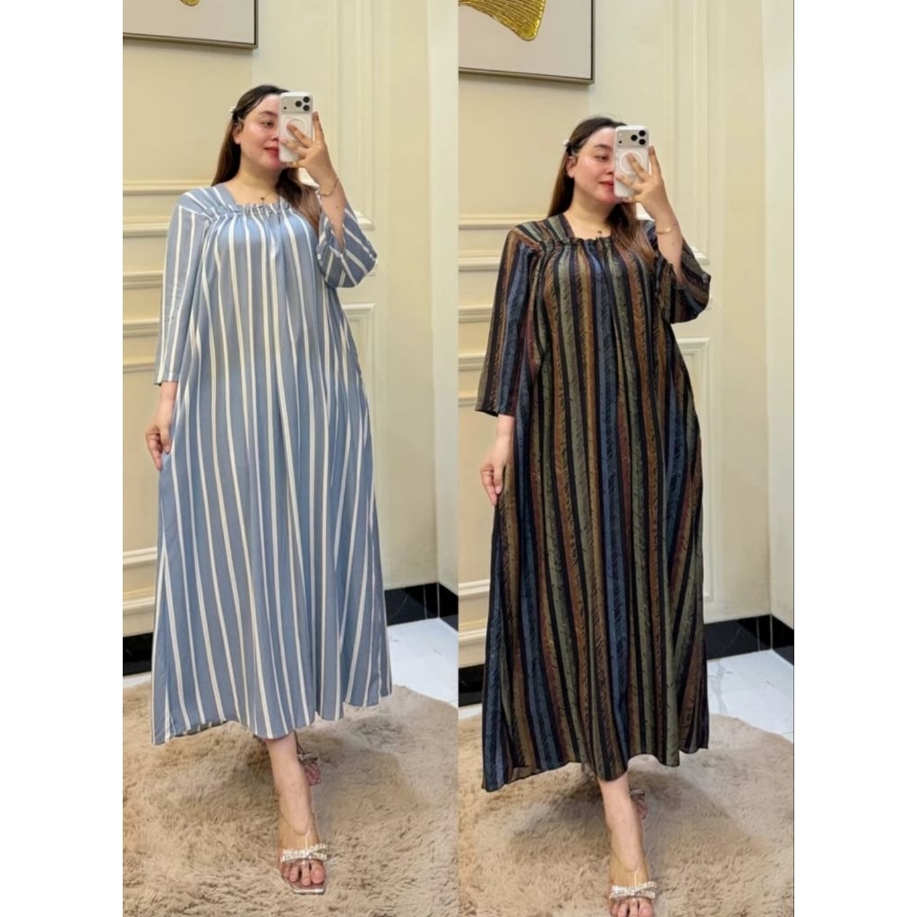 JUMBO ZARA DRESS LD 130 DASTER AYUMI - DASTER PANJANG SEMATA KAKI KEKINIAN  - DASTER  RAYON - DASTER