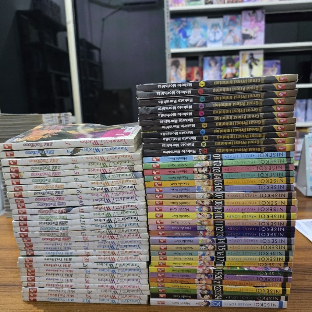 Bundle Komik Nisekoi Vol. 1-25 + Yamada And The 7 Witches Vol. 1-28 + Imhotep Vol. 1-11 Preloved