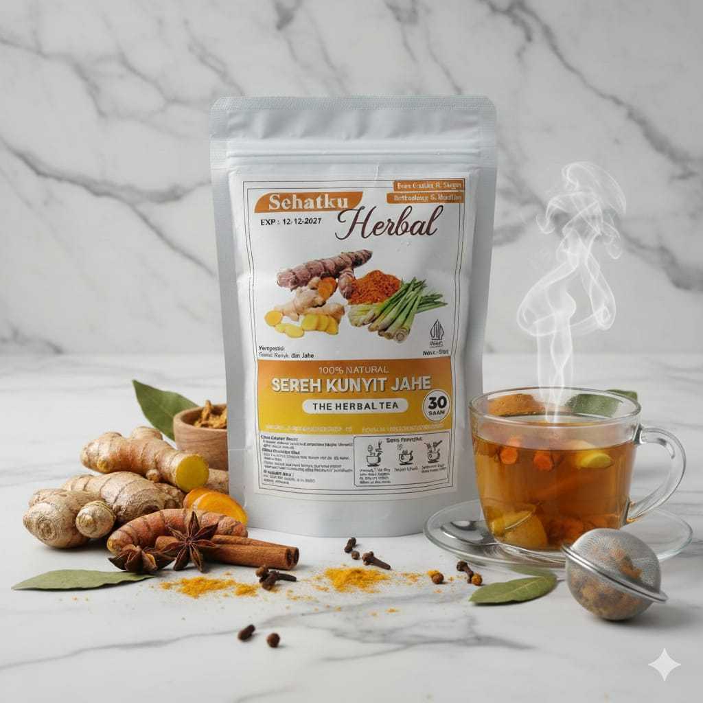 Ready StockSEHATKUHERBAL TEH KUNYIT,JAHE & SERAI/TUMERIC GINGER with LEMONGRASS TEA Herbal Tea Isi 3