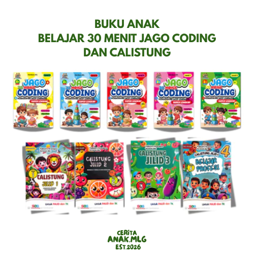 Paket 9 Buku Anak TK PAUD Jago Coding dan Calistung - Dinasty Books