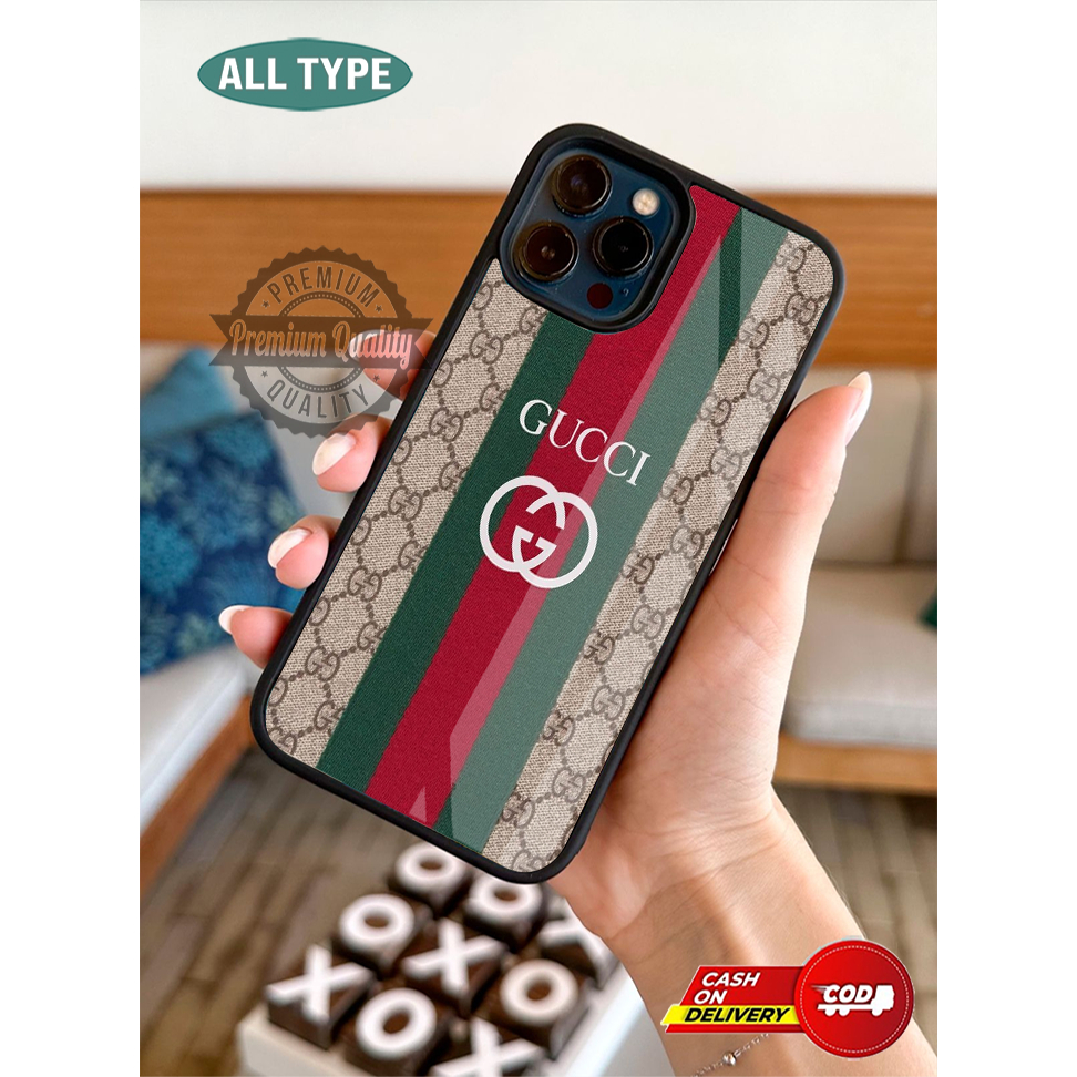[MOTIF GUCCI] Case Glossy 2D/Hardcase Untuk Semua Type HP IP, Xiaomi, Oppo, Vivo, Infinix, Smsng , R