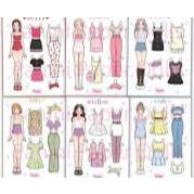 korean paper doll/  mainan bongkar pasang kertas orang orangan mainan jadul