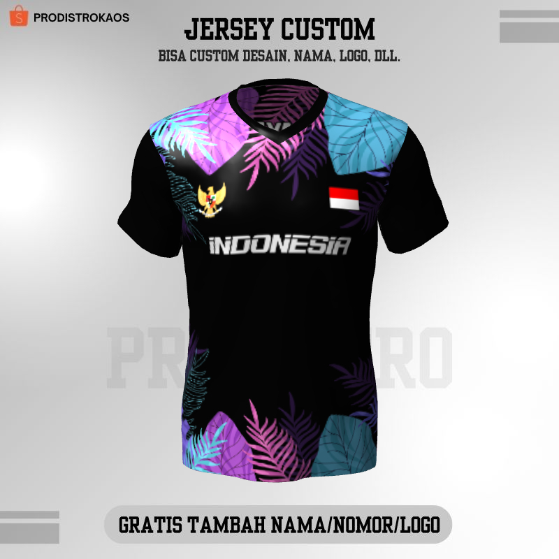Kaos Jersey Olahraga Badminton Pingpong Lari Voli Bisa Custom - 329