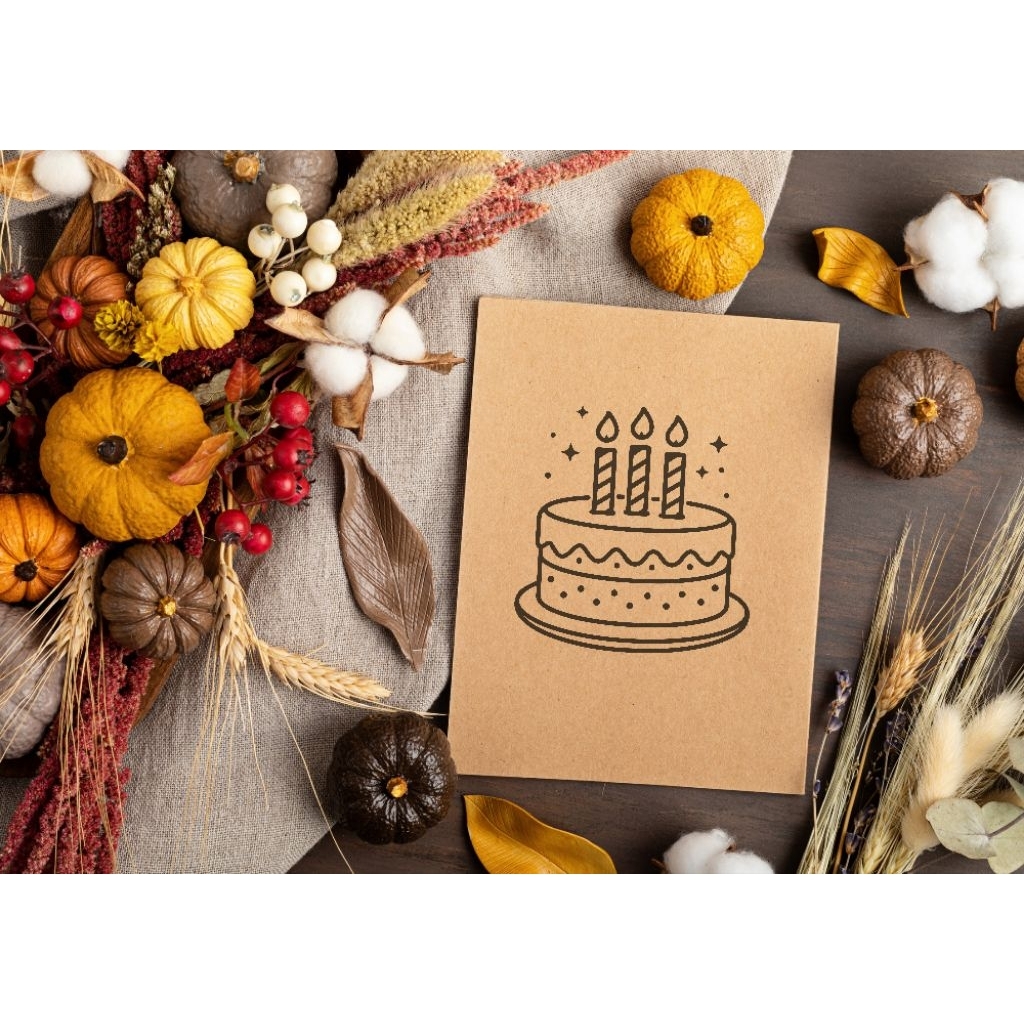 Kartu Ucapan Happy Birthday .Kertas Kraft