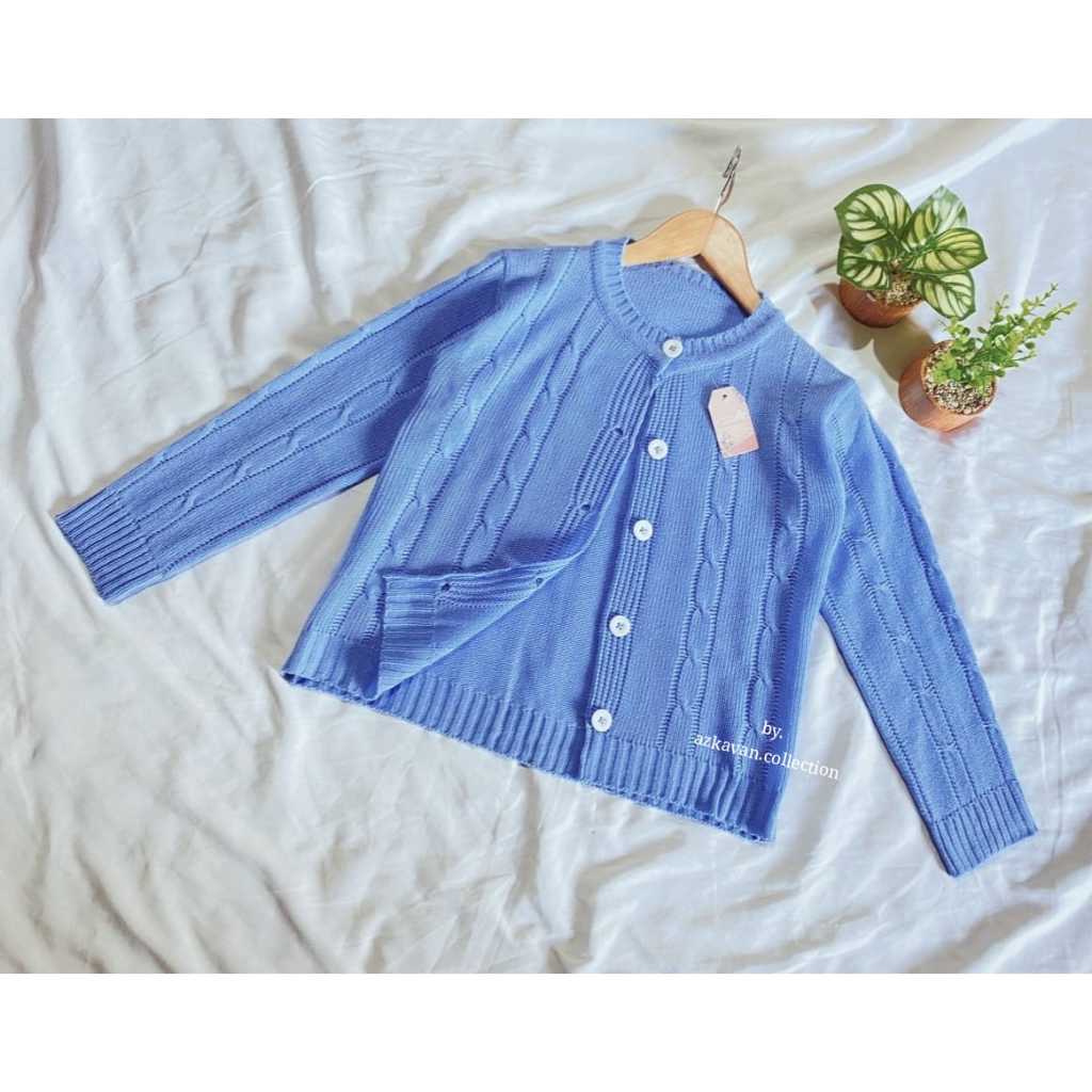 Marina Best Quality Cardigan Sweater Rajut Anak Umur 8-12 tahun/ Atasan anak perempuan