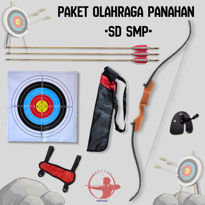Paket Busur Panah Anak Pemula Set Lengkap Olahraga Panahan Anak