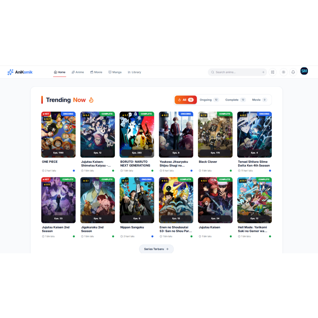 Jasa Pembuatan Web Anime & Manga Indo Database Lengkap