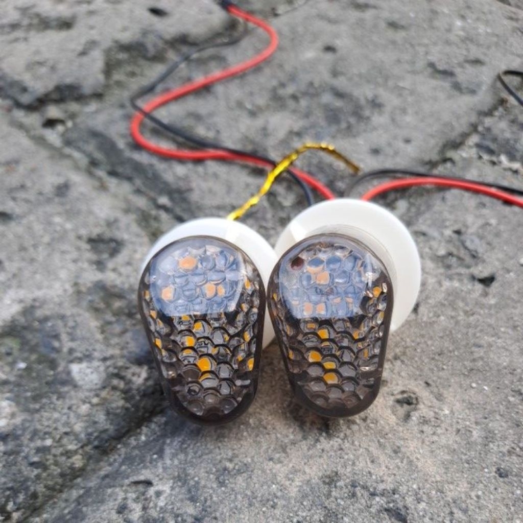 Sen tempel LED oval mini universal motor sen oval LED universal sen variasi sen tempel led NINJA R25