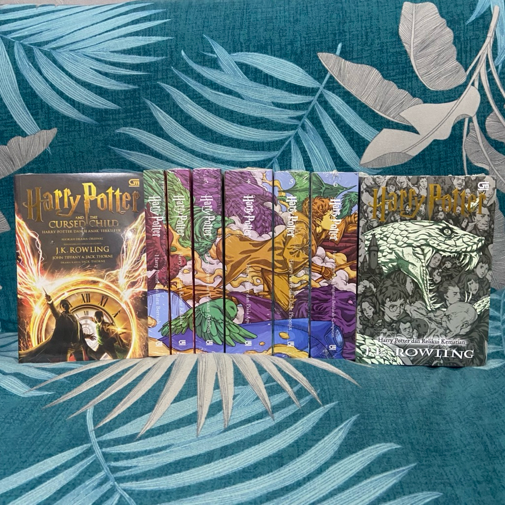 Paket 8 Buku Novel Harry Potter 1-7 Cursed Child Set JK Rowling SEGEL ORIGINAL
