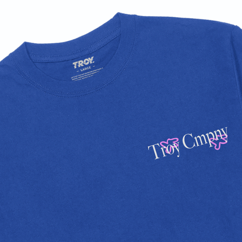 Troy Company Kaos Pria Lengan Panjang Biru Benhur - Blooms Longsleeve Tshirt Royal Blue LSD 3160