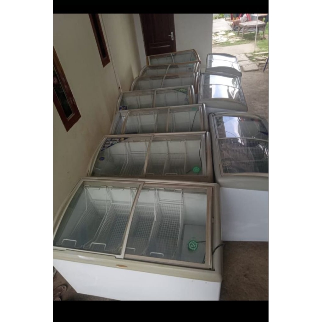 FREEZER BOX SLIDING 330 LITER SEKEN ORIAN BEKAS ES KRIM