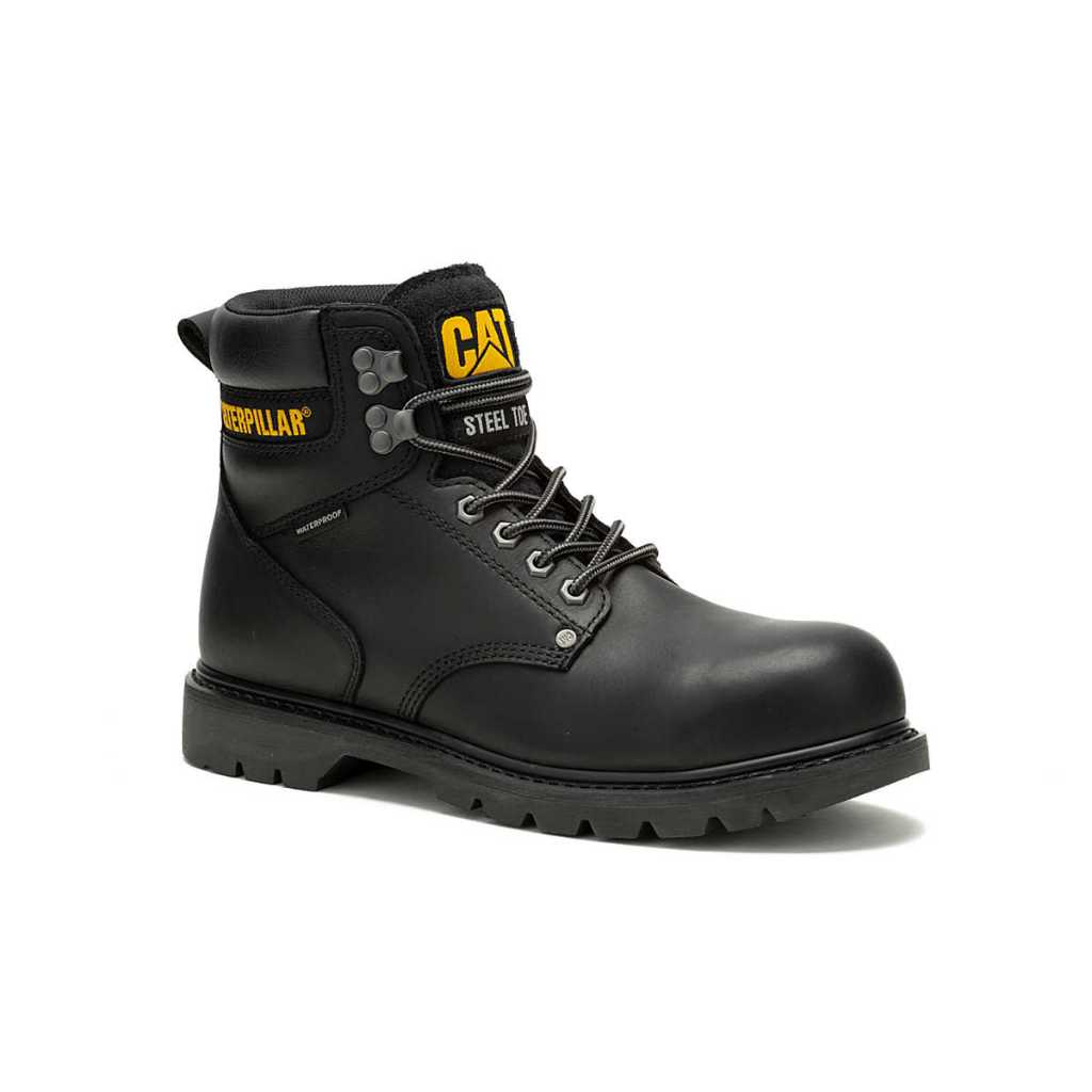 Sepatu Safety Pria Caterpillar Original Second Shift WP ST Black