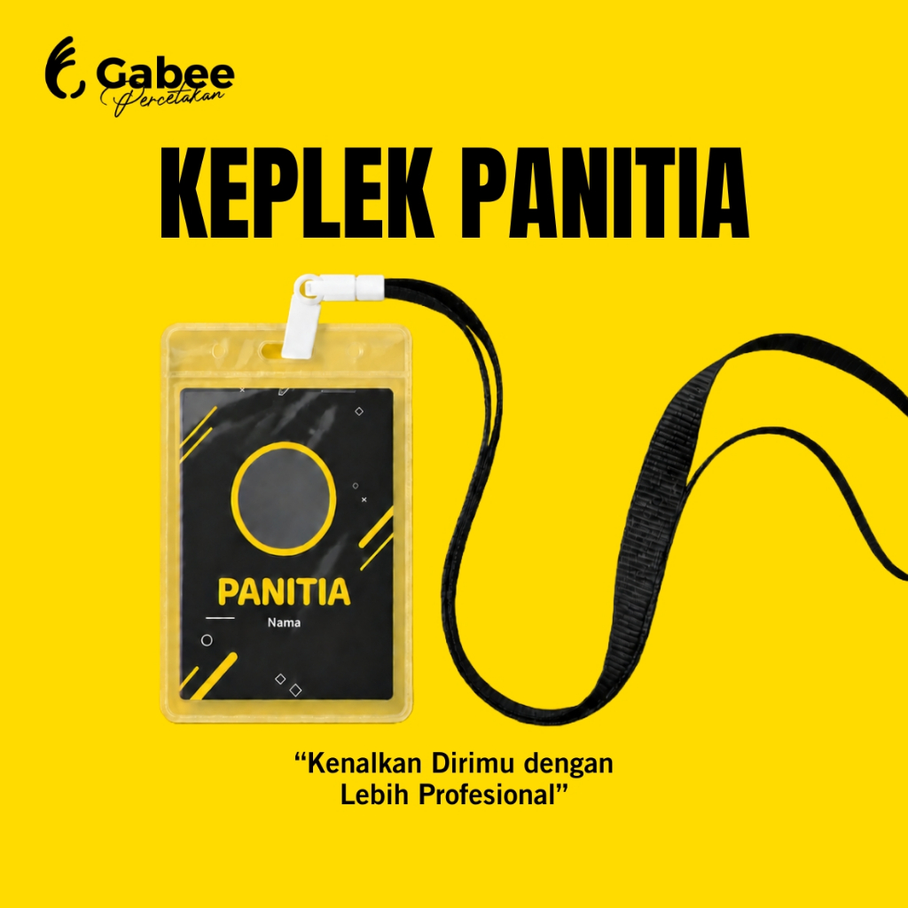 NAME TAG / KARTU PANITIA / KEPLEK / CO CARD / ID CARD / KALUNG PANITIA / INCLUDE MIKA TALI & KERTAS