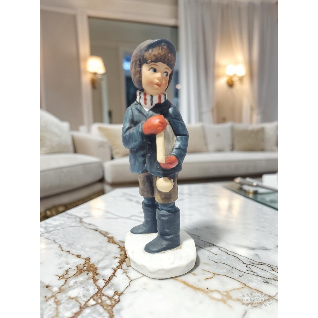 Vintage 1973 "Back to School" Norman Rockwell Little Boy Figurine