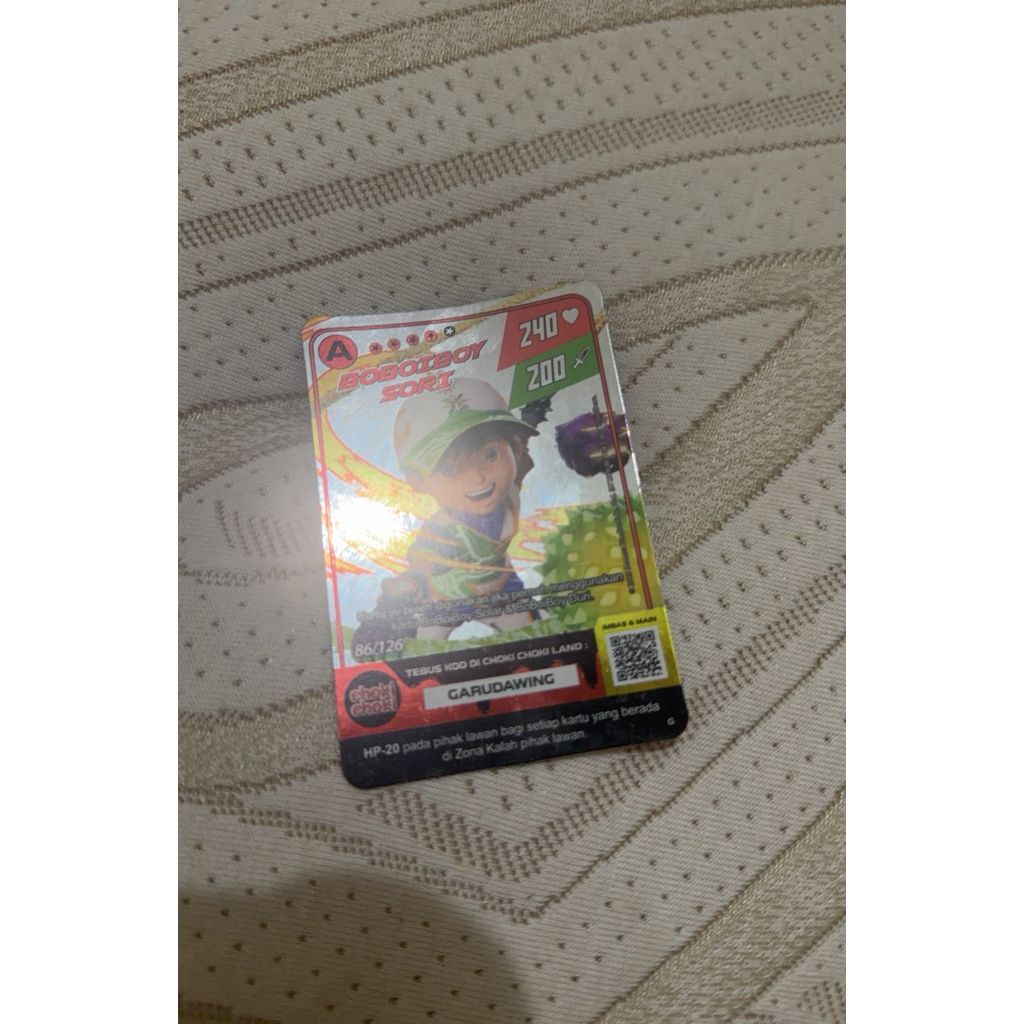 Kartu Hologram Boboiboy - sori