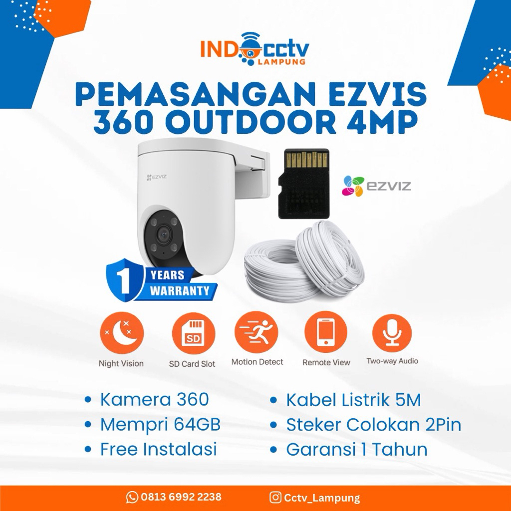 PEMASANGAN CCTV EZVIS AREA BANDAR LAMPUNG