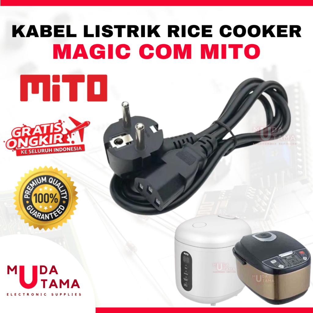 Kabel Rice Cooker MagicCom MITO | Cok Kabel MagicCom MITO | Kabel Listrik Magic Com MITO | Kabel Lis