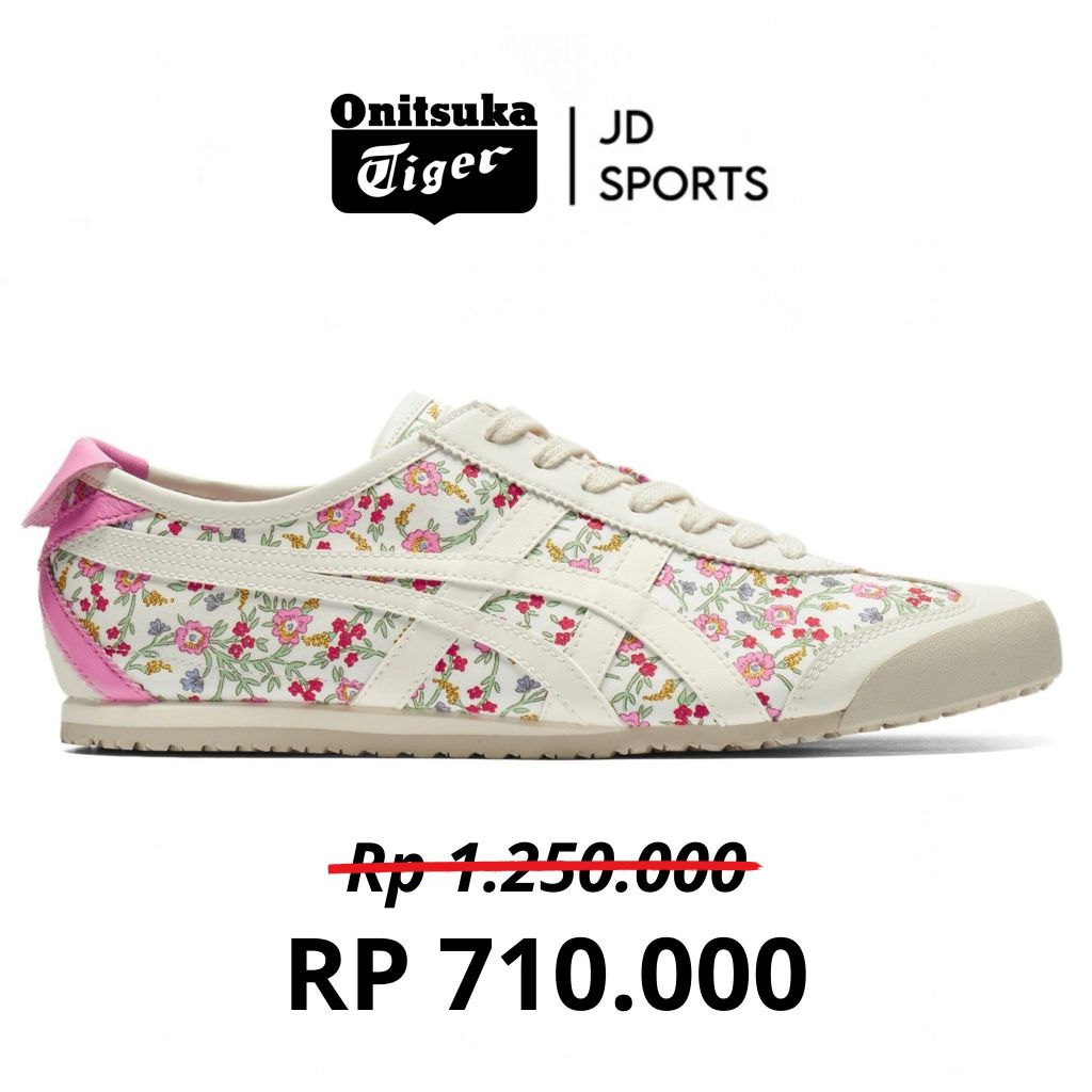 Sepatu Sneakers Onitsuka Tiger Mexico 66 Range New Color Flower Pink Woman Shoes