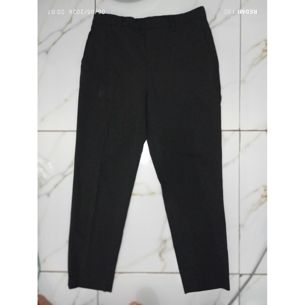 preloved celana panjang pria hitam polham