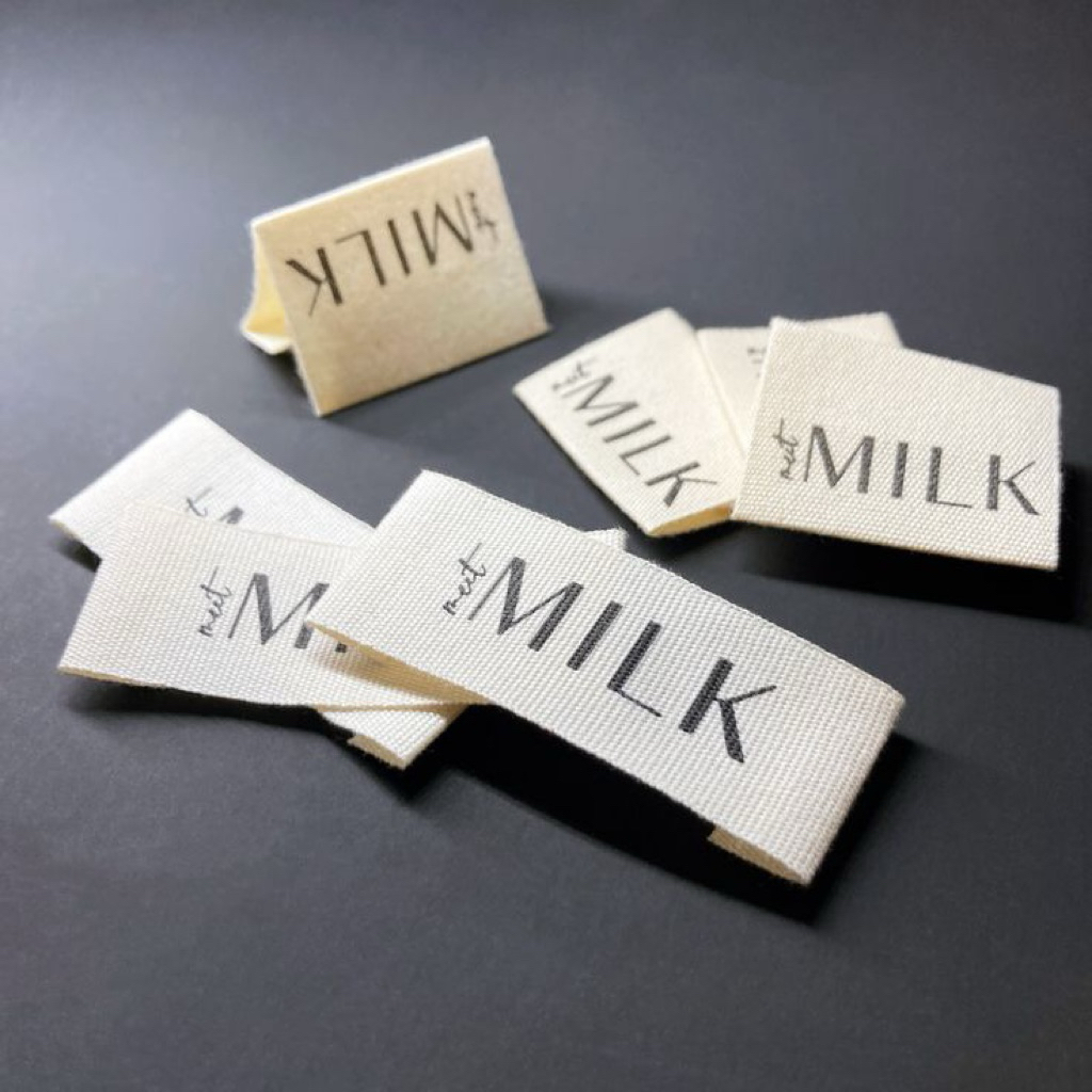 label katun lembut custom 100pcs label baju label hijab
