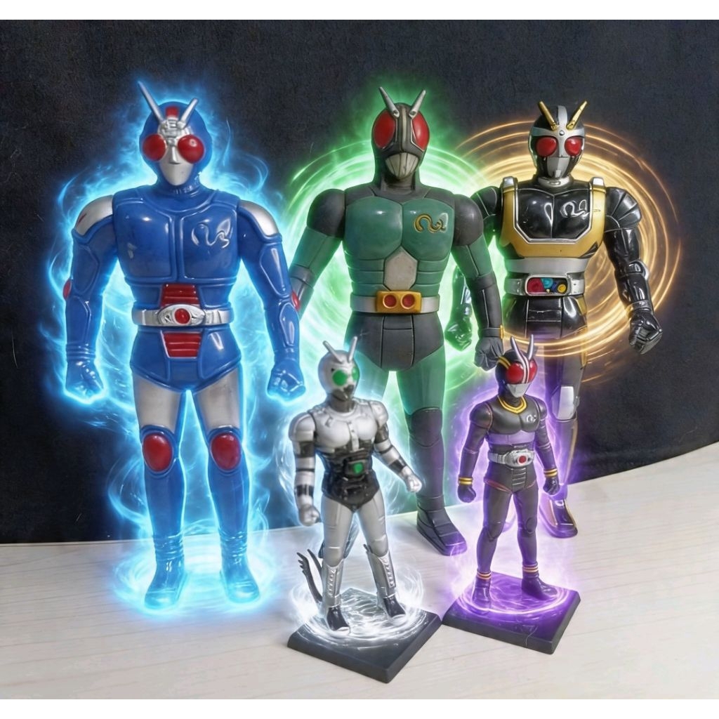 Bandai jepang (RHS) dan banpresto koleksi figure Kamen ksatria baja Hitam set 5pcs