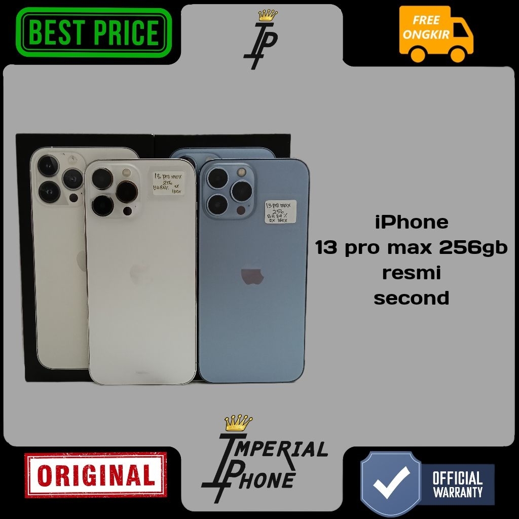 iphone 13 pro max 256Gb resmi second