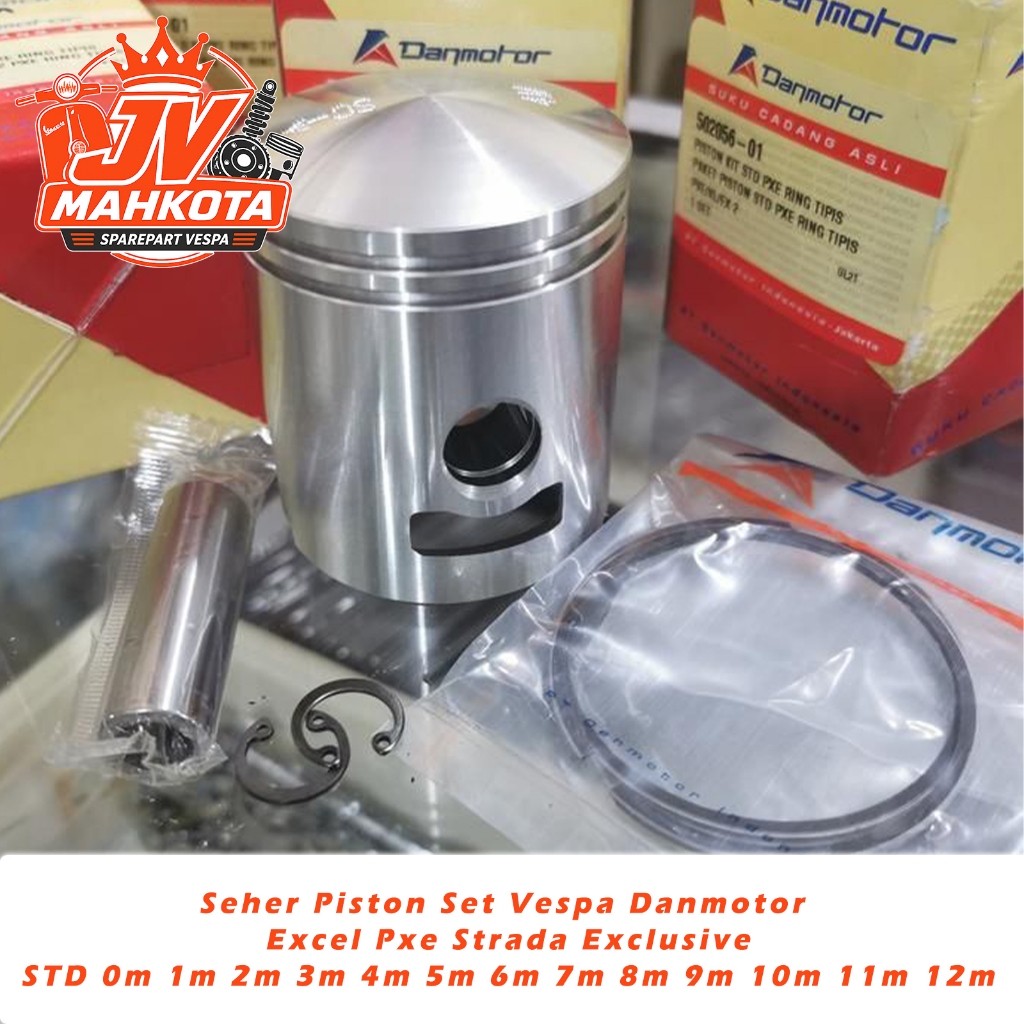 Seher Piston Set Vespa Danmotor Excel Pxe Strada Exclusive STD 0m 1m 2m 3m 4m 5m 6m 7m 8m 9m 10m 11m
