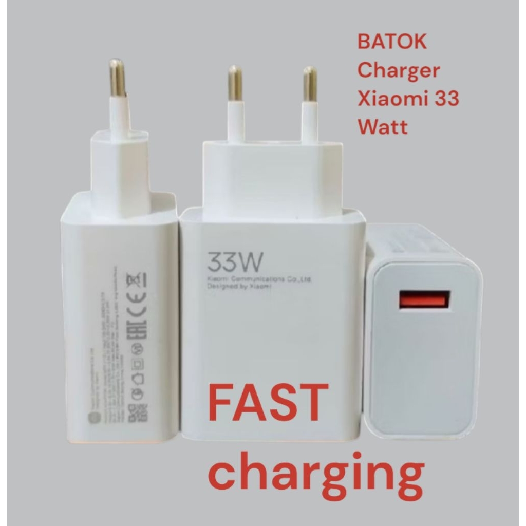 BATOK NP Charger Xiaomi 33 Watt fast charging original100% Xiaomi 33 Watt TURBO NP