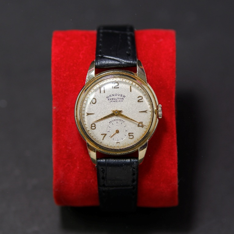 Rare and Vintage Hanover Executive Jeweled Cyma Hand Winding Watch