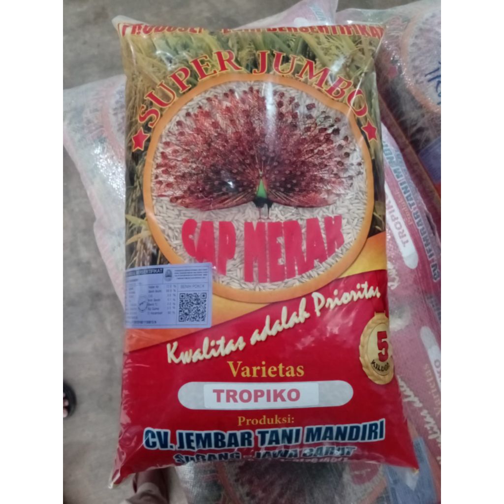 Benih padi unggul Tropiko padi jepang bersertifikat kemasan 5kg