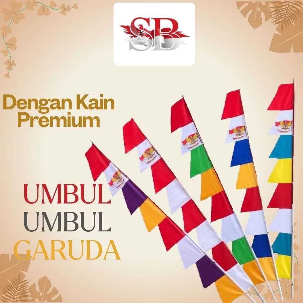 BENDERA UMBUL-UMBUL WARNA WARNI PANJANG 3 METER