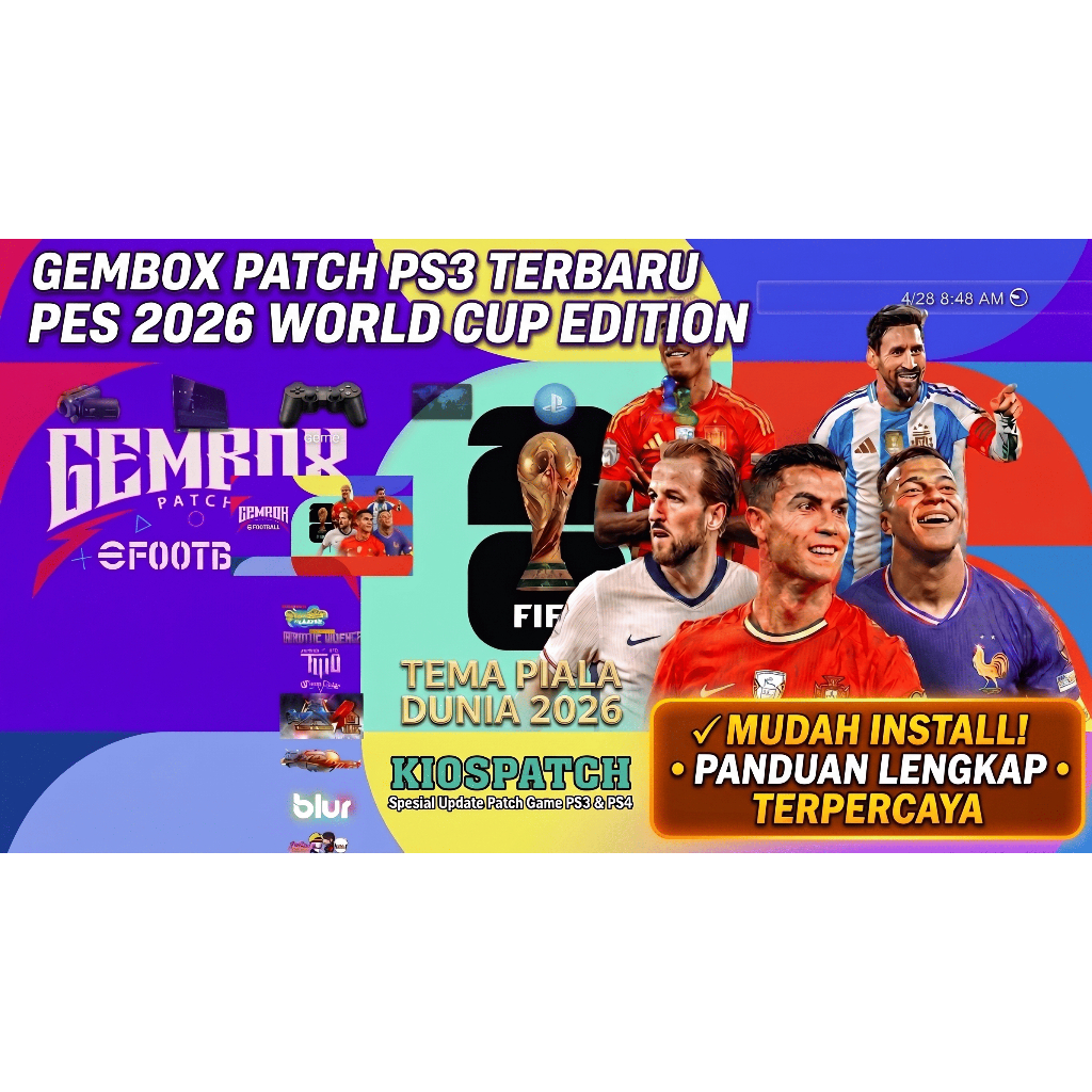PES 2026 Gembox Patch PS3 Terbaru World Cup Edition Via Email