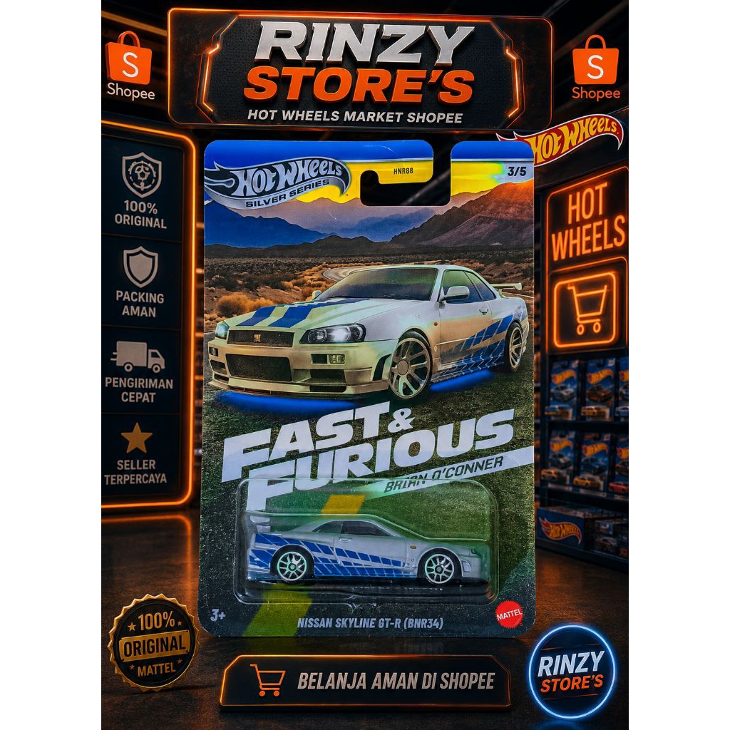 HW NISSAN SKYLINE R34 BRIAN HOT