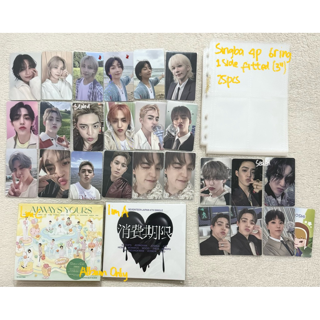 TAKEALL PC SEVENTEEN PHOTOCARD SVT OFFICIAL MOSTLY SCOUPS JEONGHAN ALWAYS YOURS LIM C SHOHIKIGEN CAR