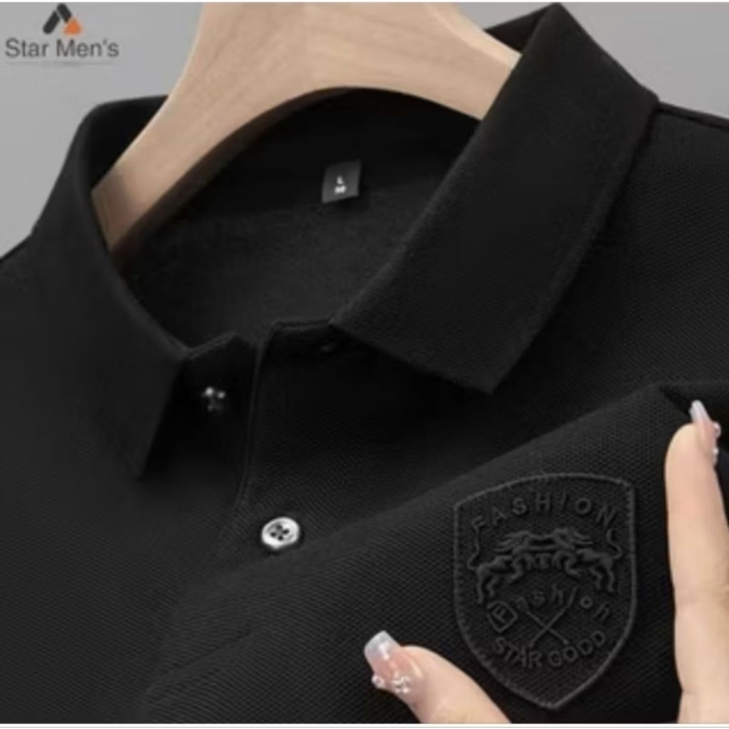 Kaos Polo Pria Oversized STARGOODFASHION BORDIR/baju kaos kerah pria/Kemeja Pria Lengan Pende kancin