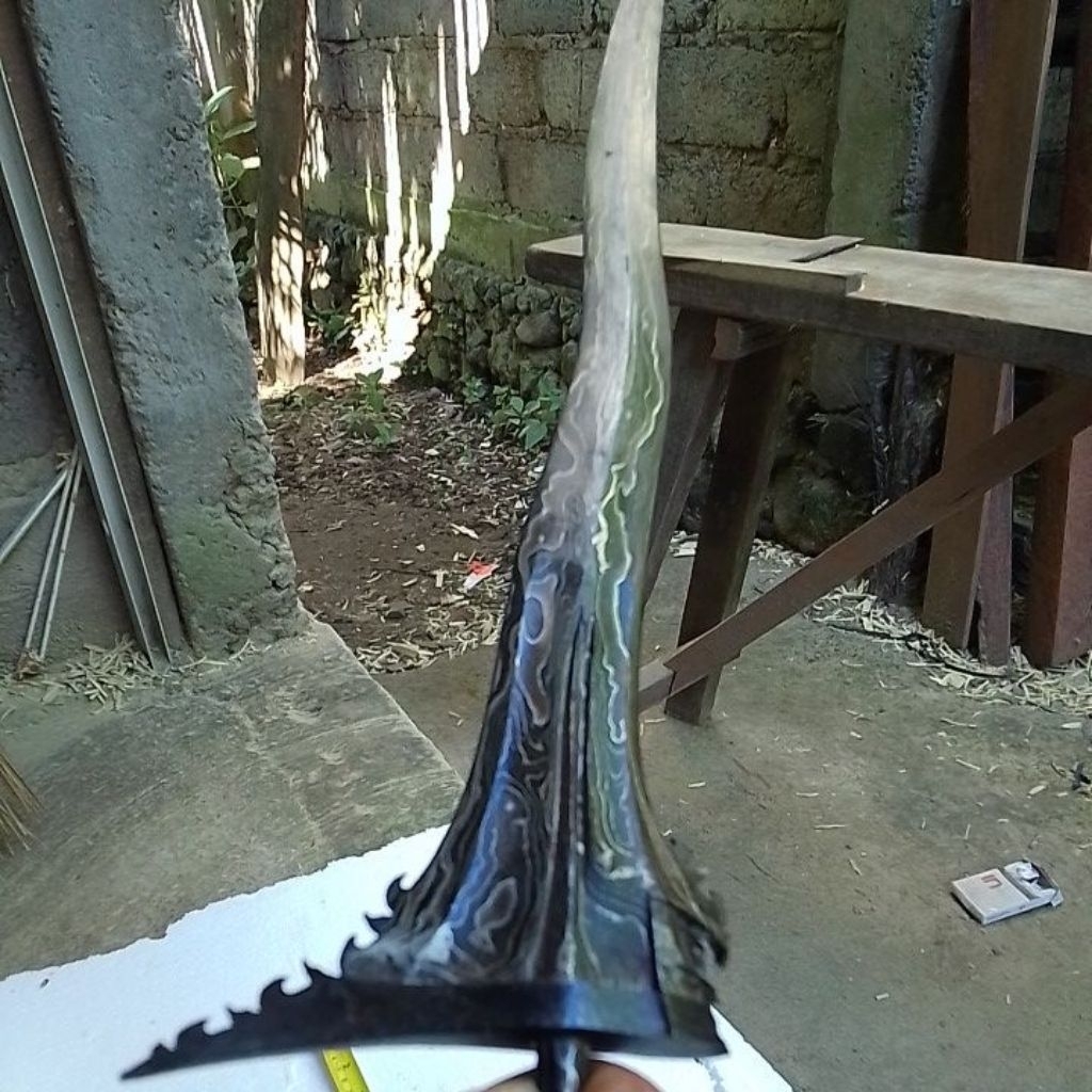 bilah keris bali luk 3 garap standart  41 cm (S41)