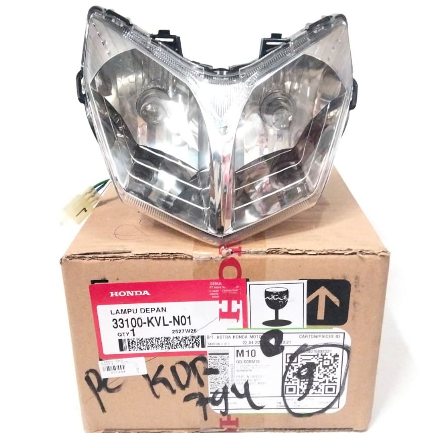Reflektor Lampu Depan Headlamp Motor Supra X 125 2007 Komplit Dop Kode KVL Merk Merek AHM Orisinil H