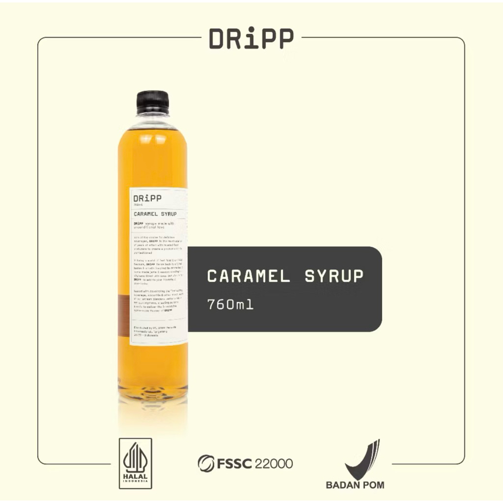 DRiPP Caramel Syrup - Perasa Minuman Berbentuk Sirup Caramel