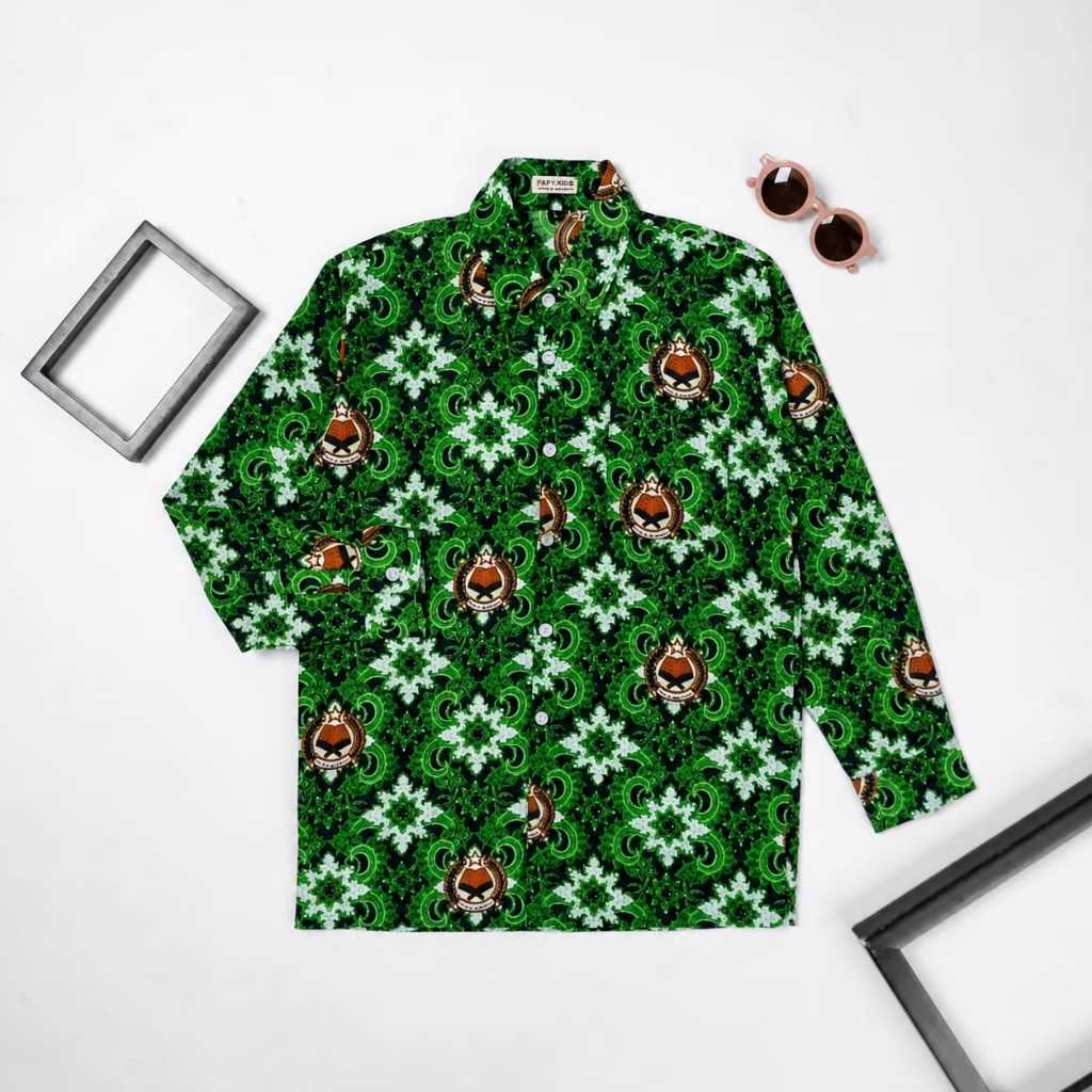 Batik Sekolah Hijau / Kemeja Sekolah Batik MI / Baju batik SD MI Nasional
