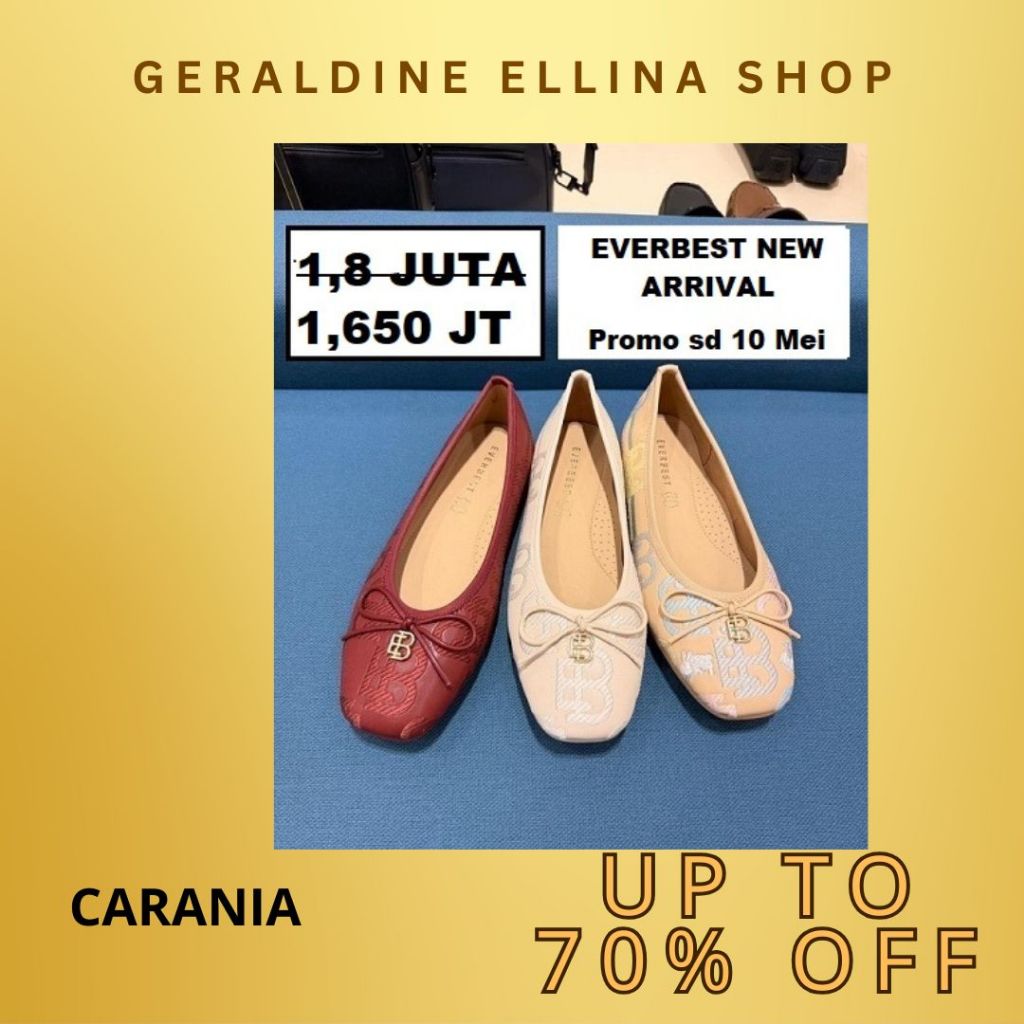 Sepatu flat wanita Everbest 100% original SALE seri CARANIA