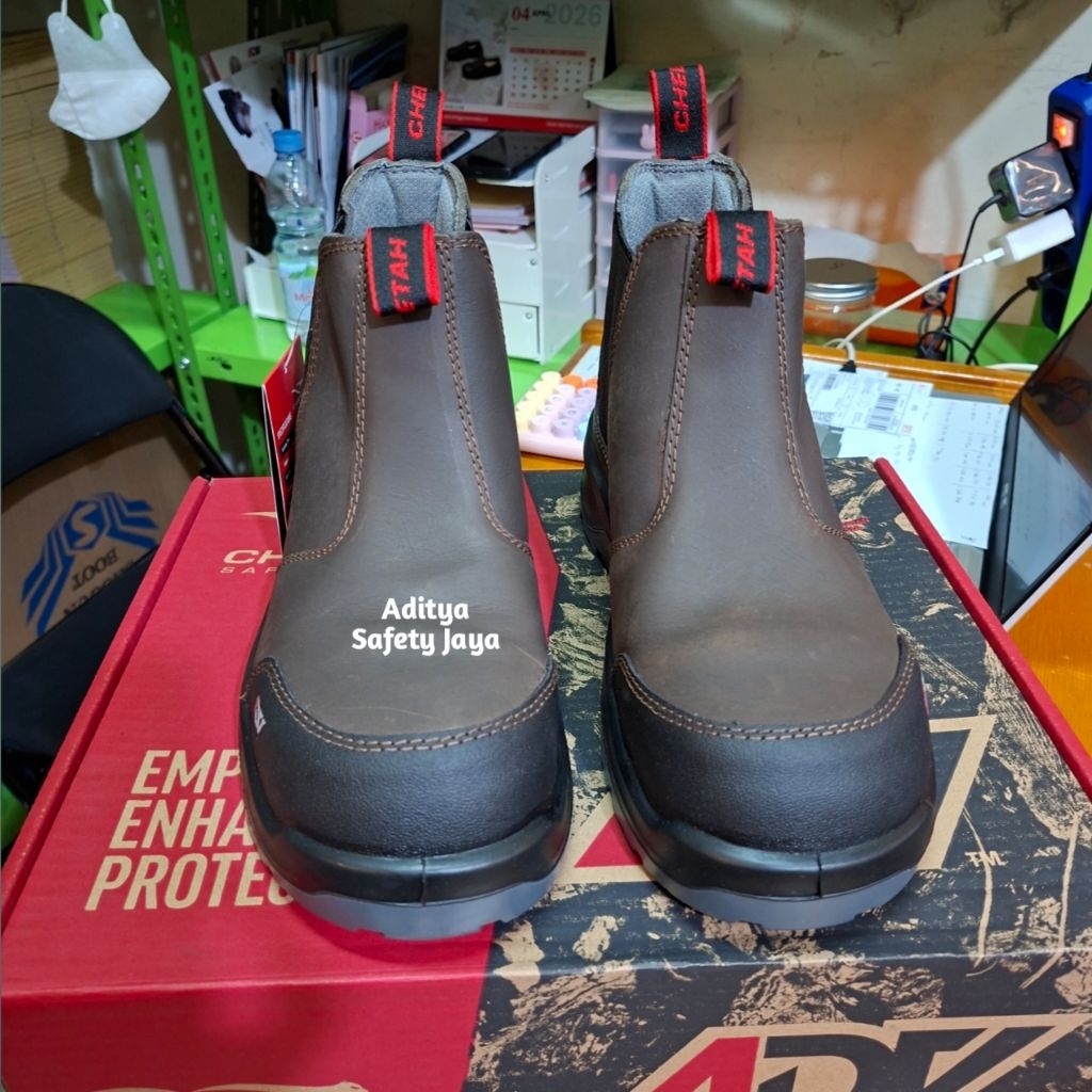 Sepatu Safety Cheetah Perdus Brown Original / Safety Shoes Cheetah ADV 6110 C